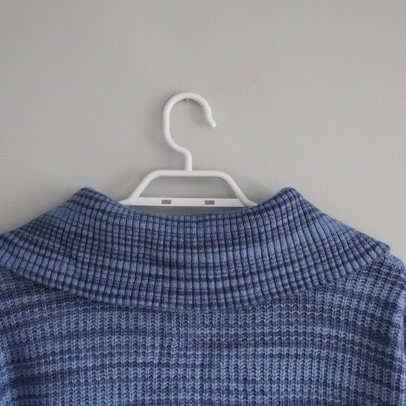 Aerie Womens Blue S Oversized Striped Wool Pullover Lounge Slouchy Sweater - Picture 7 of 14